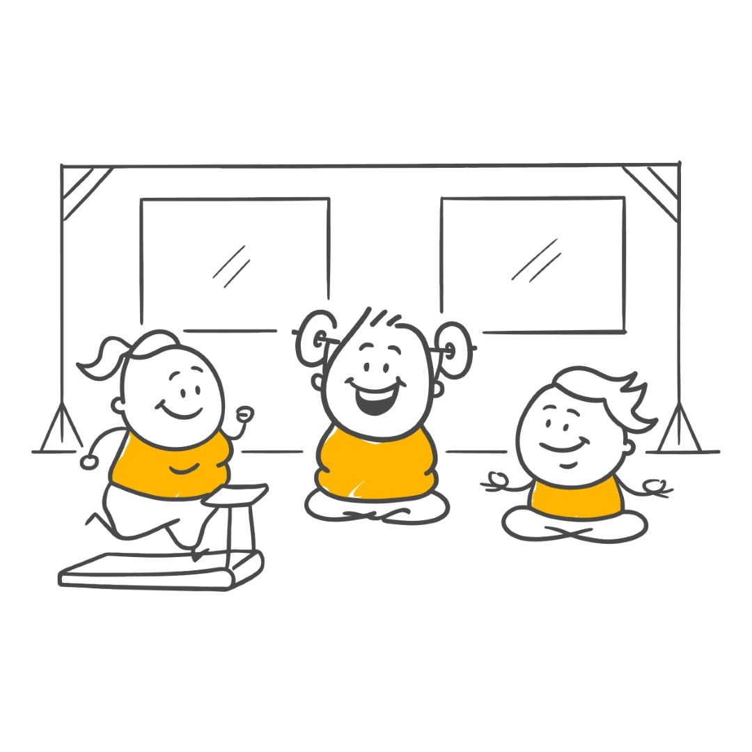 Establishing Physical And Mental Balance With Treadmill And Yoga In The Gym.