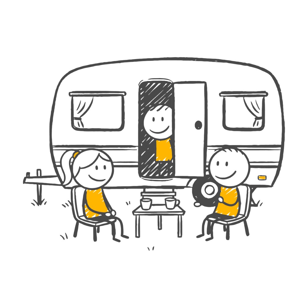 The Freedom And Joy Of Caravan Life Embraced In Nature's Lap.