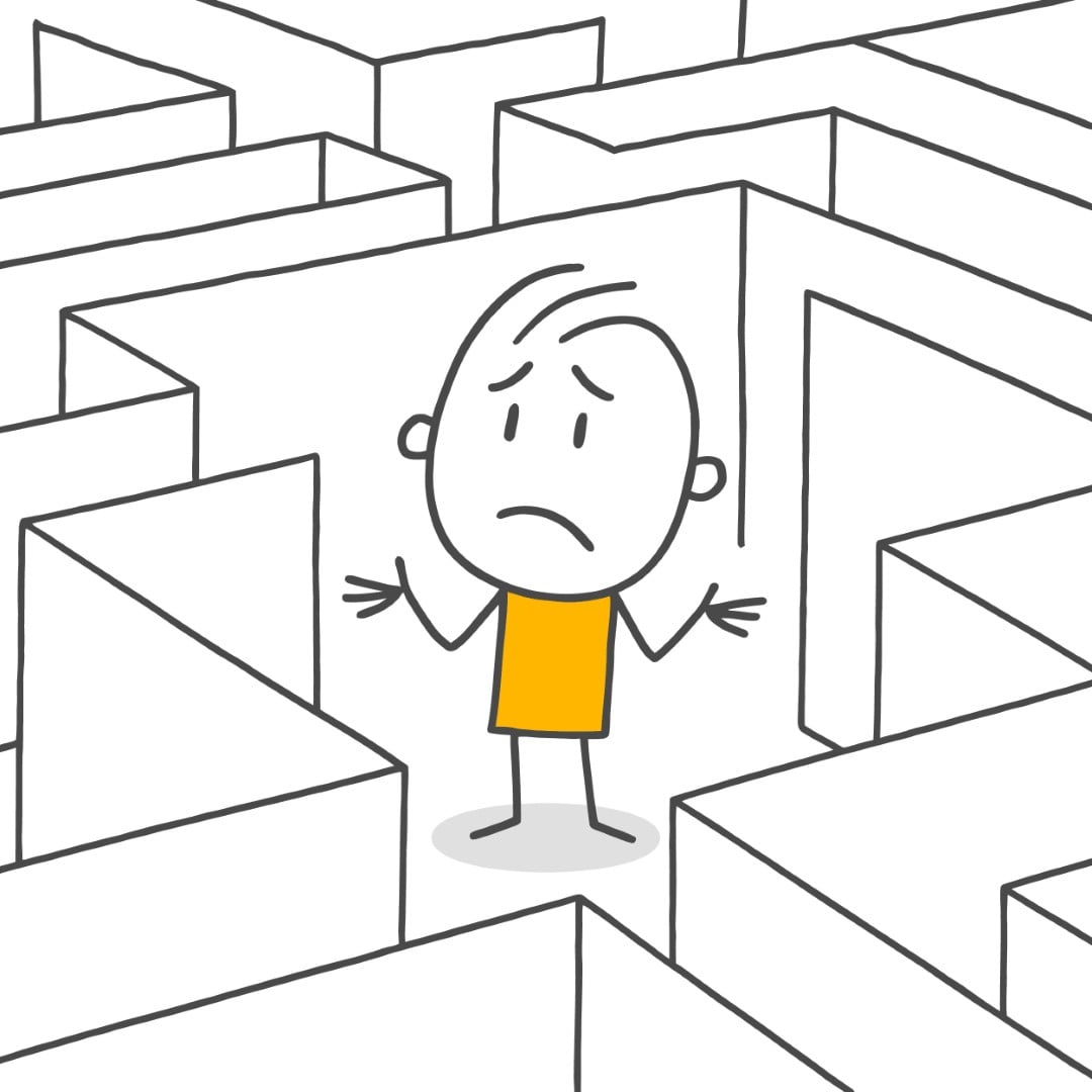 The Feeling Of Being Lost Amidst Complex Problems And The Search For A Solution.