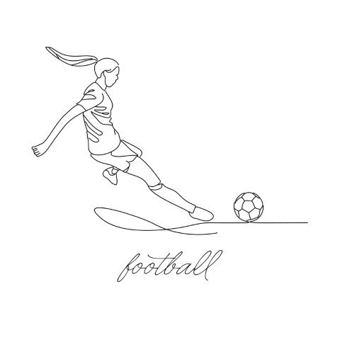A modern design that tells the dynamism and speed of football with a single line.