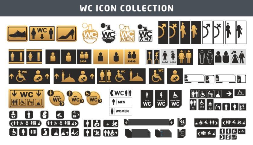 Free Symbols Vector Graphic: Toilet for Modern Creative Projects