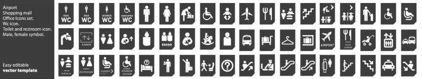 Professional Symbols Design: Toilet - High Quality Free Vector Download