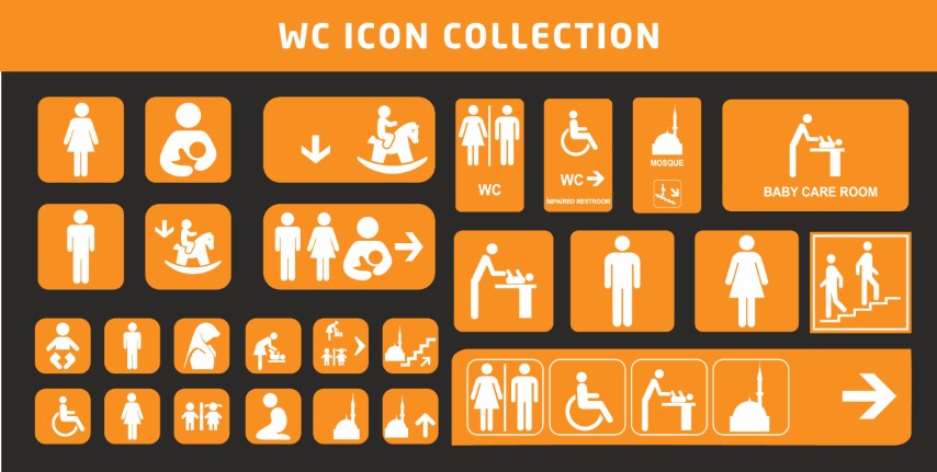 Free Symbols Vector Graphic: Toilet for Modern Creative Projects