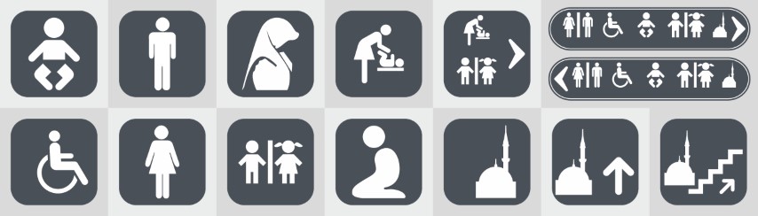 Modern Symbols Element: Toilet - Free Scalable Vector Graphics