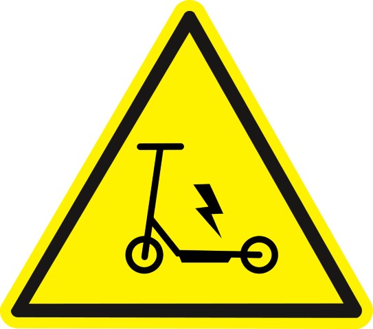 Scooter warning signs. Vector.