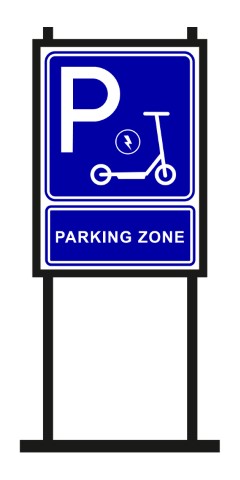 Scooter warning signs. Vector.